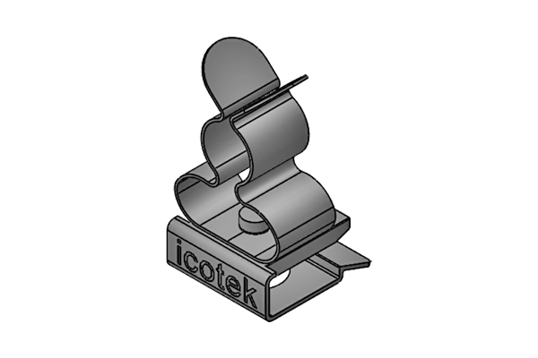 EMC shield clamps for 10 × 3 mm bus bar, pluggable
